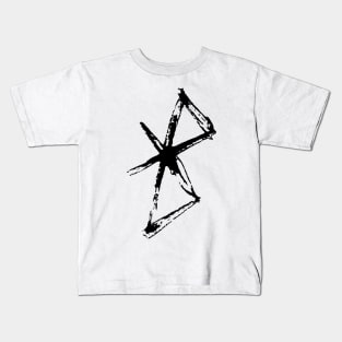 Dark and Gritty Bluetooth Symbol Kids T-Shirt